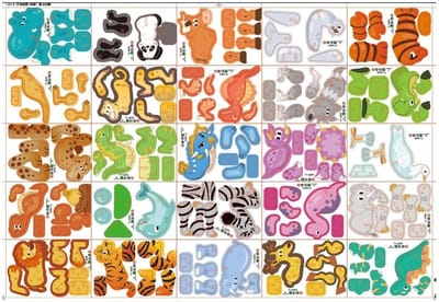 3D Puzzel Dieren - Bouwpuzzel Educatief - Leren Puzzelen - Zonder Lijm - 25 Figuren - Dier