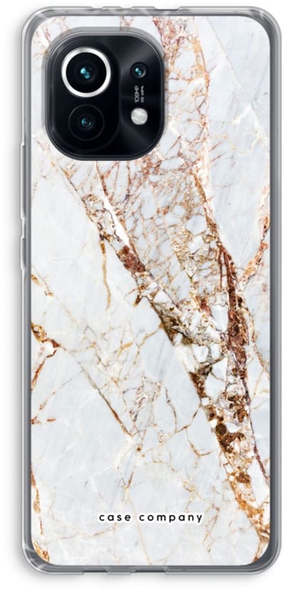 Case Company® - Hoesje geschikt voor Xiaomi Mi 11 hoesje - Goud marmer - Soft Cover Telefoonhoesje - Bescherming aan alle Kanten en Schermrand