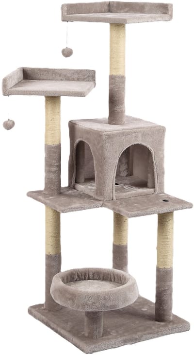 Homestyle Levi - Krabpalen - 45x45x112 cm Lichtgrijs