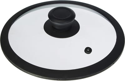 Glazen Deksel met Siliconen Rand voor Kookpan, Diameter 20 cm