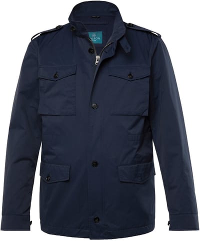 Boston Park - Heren - Fieldjack opstaande kraag klepzakken - Navy blauw - Maat 52+