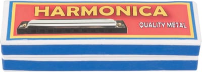 Mondharmonica Metaal - Muziekinstrument Blaas - Muziek Maken Leren - Klassiek Folk Instrument - 9.8 x 9.4 x 6.6 cm