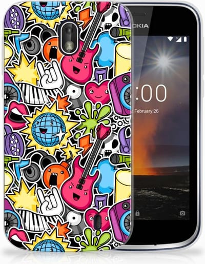Nokia 1 Silicone Back Cover Punk Rock