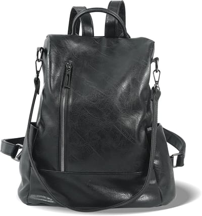 Anti diefstal tas - Anti diefstal tas dames - Diefstal Rugzak Dames - PU Vegan leren damesrugzak - Waterafstotende handtas - schoudertas en rugtas in één - Anti-diefstal tas voor werk, reizen en dagelijks gebruik