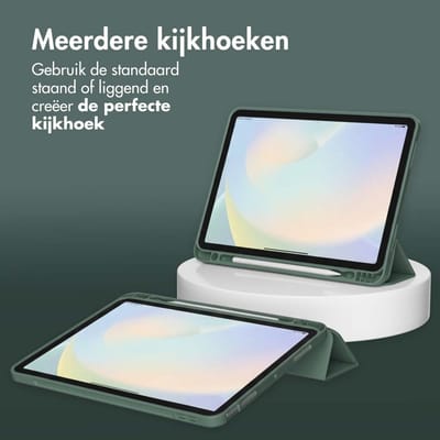 Accezz Tablet Hoes - Geschikt voor Apple iPad 11 2025 A16 / iPad 10e generatie (2022) 10.9 inch - Smart Silicone Bookcase - Donkergroen