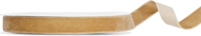 Fluwelen decolint goud, 15mm breed - rol 10 meter - velours lint - velvet lint