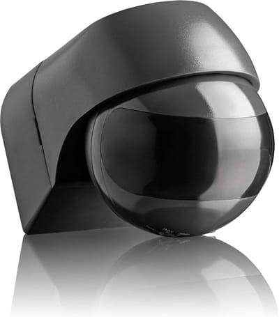 Bewegingsmelder Opbouw Buiten - IR Sensor Wandmontage - Beveiliging Huis - Zwenkbaar 180 Graden - 12m Bereik - Antraciet