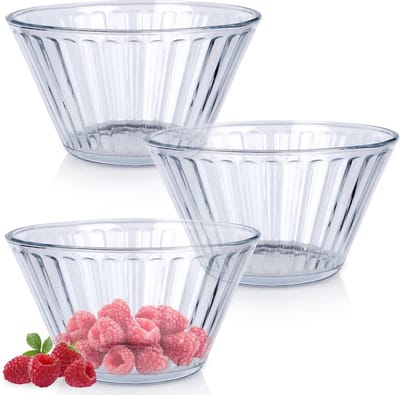 Kommen Set Glas 11,5 cm, 270 ml 3 stuks - Kom - Schalen - Schaaltje - Kommetje - Schaal
