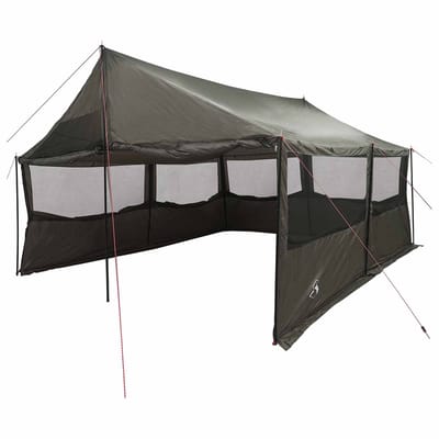 vidaXL - Familietent - Bruin - grijs - 450 - x - 400 - x - 265 - cm - Polyester - en - Staal