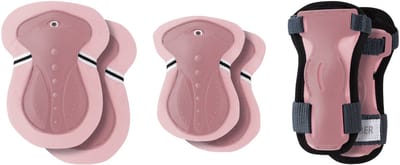 3-pack Beschermset - Globber Junior Protective - XS -6-10 Jaar - >25kg - Pastel Roze - Knie Elleboog Pols - Voor Steppen Skaten Fietsen