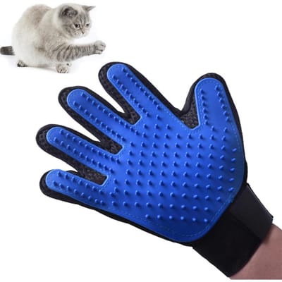 EXCITAT Handschoenen - Siliconen handschoenen - Huisdierhandschoenen - Massageborstel - Geschikt voor thuis, onderweg, dierenwinkel - Rechtshandig