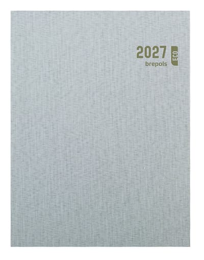 Brepols bureau agenda 2027 - TIMING [0.136] - TOILE OCEAN - Bureau agenda - 1 week op 2 pagina's - Weekoverzicht - Groen - 17.1 x 22 cm