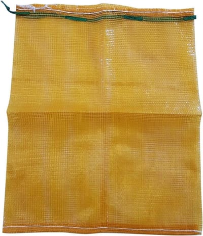 Mesh Geweven Zakken - Log Tassen - Hout Opslag - Sterk Polypropyleen - 50 x 60 cm 10 Stuks - Oranje