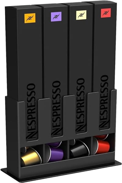 Thuys Capsuledispenser BOX-40 – Capsulehouder voor 40 Nespresso® Capsules – Compact Opslagsysteem voor Koffiesticks & Cups – Zwart