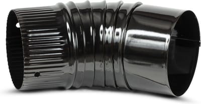Bocht 45° Emaille Zwart 0.5mm (120mm).