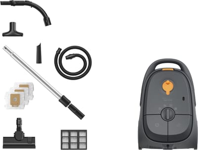 Nilfisk Bright Home Plus Stofzuiger met Zak – 4L Capaciteit, LED Combi Mondstuk (CN38), 2m Slang, Geschikt voor Harde Vloeren & Tapijt, 10 Jaar Motorgarantie