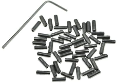 100-Pack M3x8mm RVS Gitaarbrug Zadel Hoogte Verstelbare Schroeven voor Fender Stratocaster en Telecaster