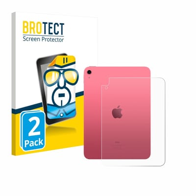 BROTECT - Screenprotector voor Apple iPad A16 11" WiFi 2025 (Achterkant, 11. Gen.) - Folie Beschermfolie transparant 2 Stuks