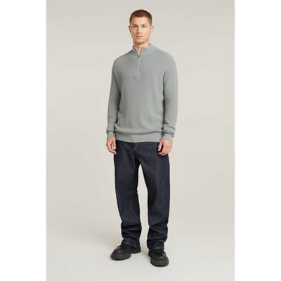 G-Star Serrated Skipper Knit Gs Mercury Gd Maat: M | Sweaters Outlet | Heren | Grijs