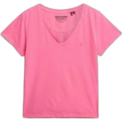 Superdry - Studios Slub T-shirt met Borduursel - Dames - T-shirts