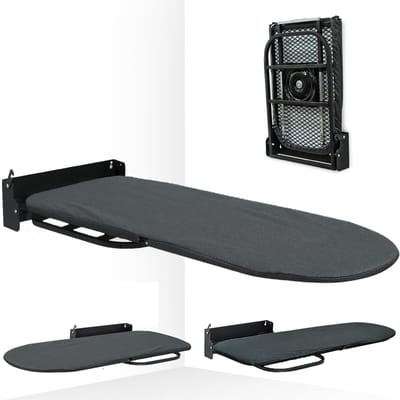 Dailygoods- Strijkplank Inklapbaar 92 x 31 cm - Wandstrijkplank - Hittebestendige Bekleding - Ruimtebesparend - 180 Graden Draaibaar - Eenvoudig Op te Bergen