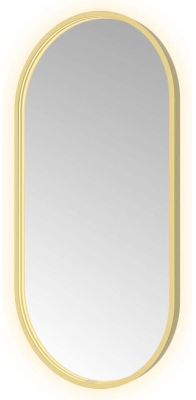 Hotbath &More Mirrors Oval LED Badkamerspiegel - Ovaal - 100 x 50 cm - Geborsteld Messing Pvd