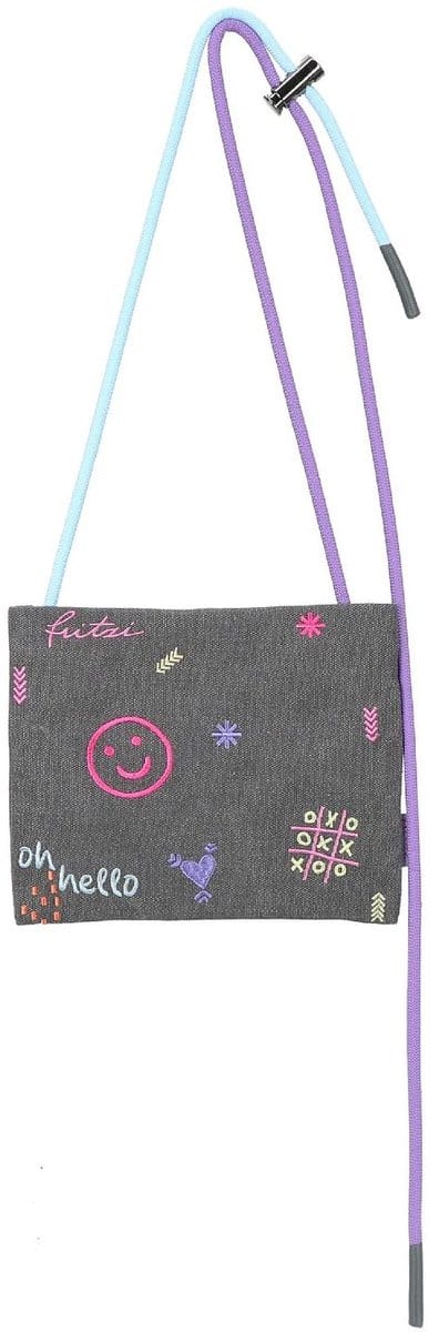 Fritzi aus Preußen schoudertas Fritzi Me Cross Limited Embro Fun Canvas Anthra donkerbruin