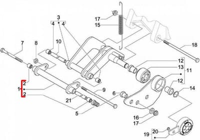 originele steunmotor voor scooter piaggio 125 beverly 597503 nieuw