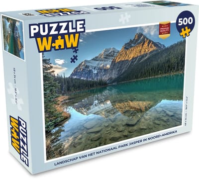Puzzel Landschap van het Nationaal park Jasper in Noord-Amerika - Legpuzzel - Puzzel 500 stukjes
