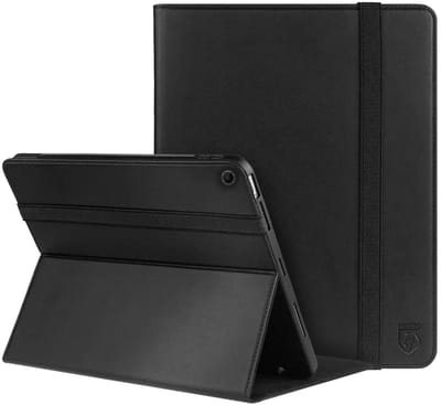 Rosso Element Hoes Geschikt voor Lenovo Tab Plus | Book Case | Volledige bescherming | Elastische band | Sleep/Wake functie | Met Penhouder | Verstelbare standaard | Zwart