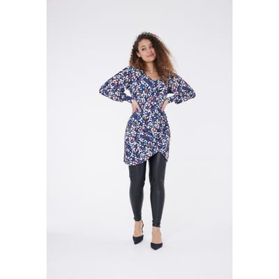 Bodycon jurk met luipaardprint - Paars