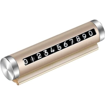 Auto Tijdelijke Parkeerkaart Draai Telefoon Nummerplaat Aluminium Stickers Parkeer Stop In Auto-styling Auto Accessoires goud