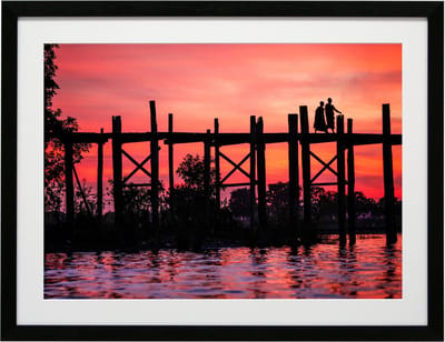 Deknudt Frames Poster in lijst - rode avondzon - 60x80 cm