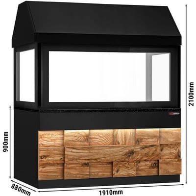 GGM Gastro Neutralelement für Holzkohlegrills TORONTO - 1900mm - schwarze Granit-Arbeitsplatte Zwart / Bruin