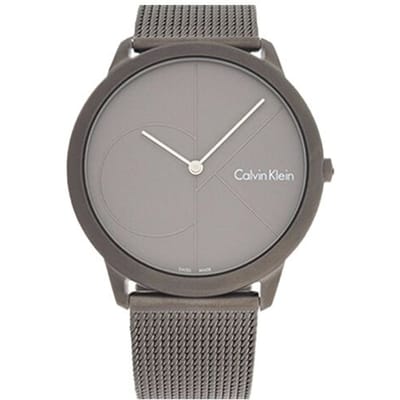 Montre Calvin Klein CK Série Quartz Minimaliste Mouvement Quartz Bracelet Acier Inoxydable Cadran Gris Montres Homme K3M517P4 Regular Watch Box,Gray Dial gray