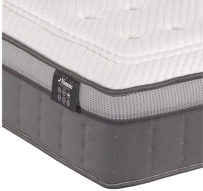Vente-unique Set 160 x 200 cm bedbodem met opbergruimte, wit + matras met pocketveren met 7 zones en vormgeheugen van 30 cm dik - ASGARD van YSMÉE