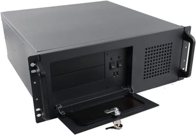 Server Behuizing - Rackmount Chassis - Server Installatie - Stofwerend Voorpaneel - 4U Hoogte - Zwart