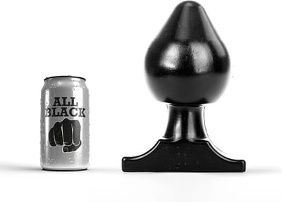 All Black Buttplug 19 x 11 cm - zwart