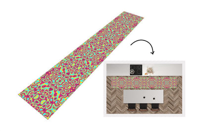 Keukenloper - Loper keuken - Abstract - Patroon - Lavalamp - Hippie - 300x50 cm - Keukenloper vinyl