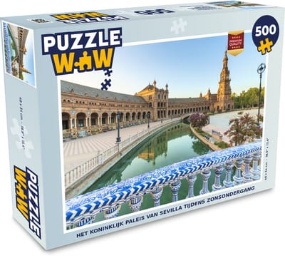 Puzzel Sevilla - Paleis - Zonsondergang - Legpuzzel - Puzzel 500 stukjes