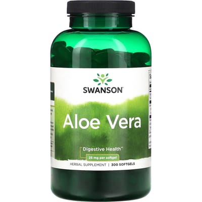 Aloë Vera, 25 mg, 300 zachte capsules