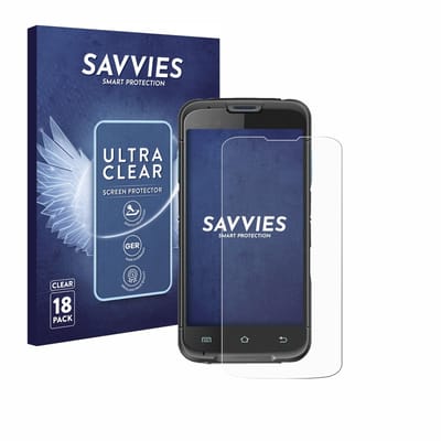Savvies - Screenprotector voor Unitech EA602 - Folie Beschermfolie transparant 18 Stuks