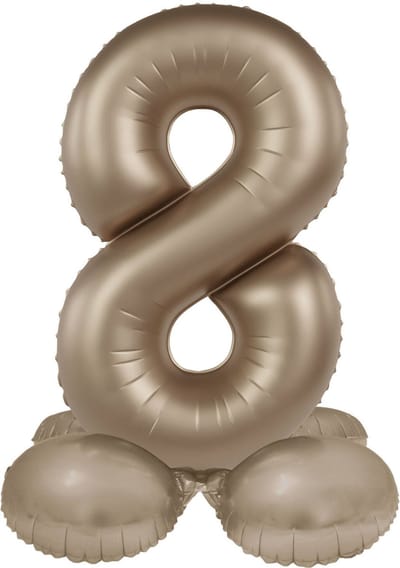 Folat - Staande folieballon Cijfer 8 Starlight Gold - 41 cm