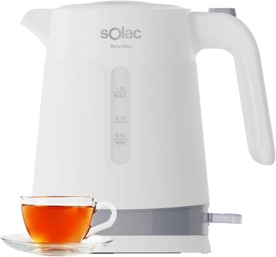 Compacte Elektrische Waterkoker 1 Liter - Snelkoker 2200W met 360° Basis