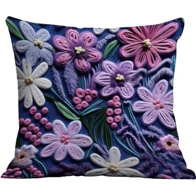 Nieuw Imitatie Geborduurde Bloemen Kussensloop Kort Fluweel Dubbelzijdig Bedrukt Huis Sofa Kussen Kussensloop 45 * 45Cm