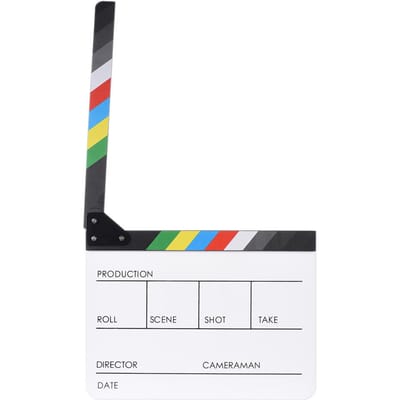 10  * 12    24.5 * 30cm Acryl Uitwisbaar Klapbord Klapstok Klapperbord Leisteen voor Film Film Cut Actiescène