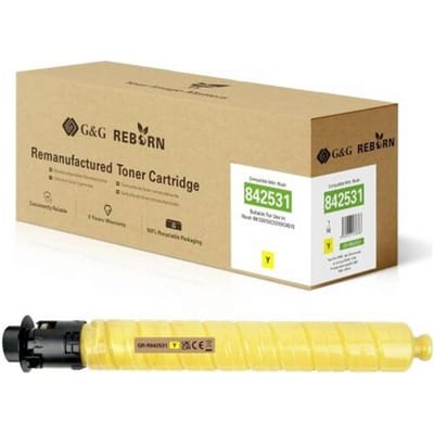 G&G Toner vervangt Ricoh 842531 Compatibel Geel 28000 bladzijden GR-R842531