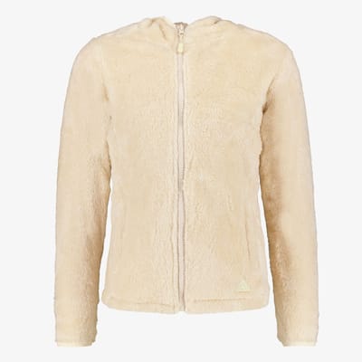 Mountain Peak fluffy meisjes outdoor vest beige - Maat 116
