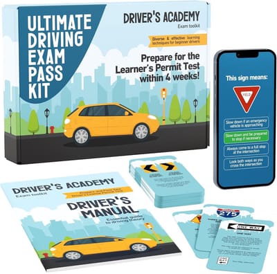 Rijexamen Voorbereidingspakket - Studieboek en Oefenkaarten Inclusief Verkeersborden voor Toekomstige Bestuurders (15-18 jaar)