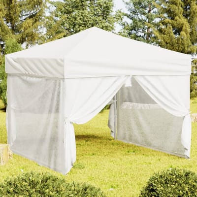 vidaXL - Partytent - inklapbaar - met - zijwanden - 3x3 - m - wit